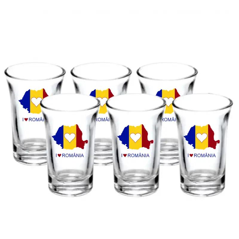 I love romania harta, set 6 pahare shout, model 59bsv